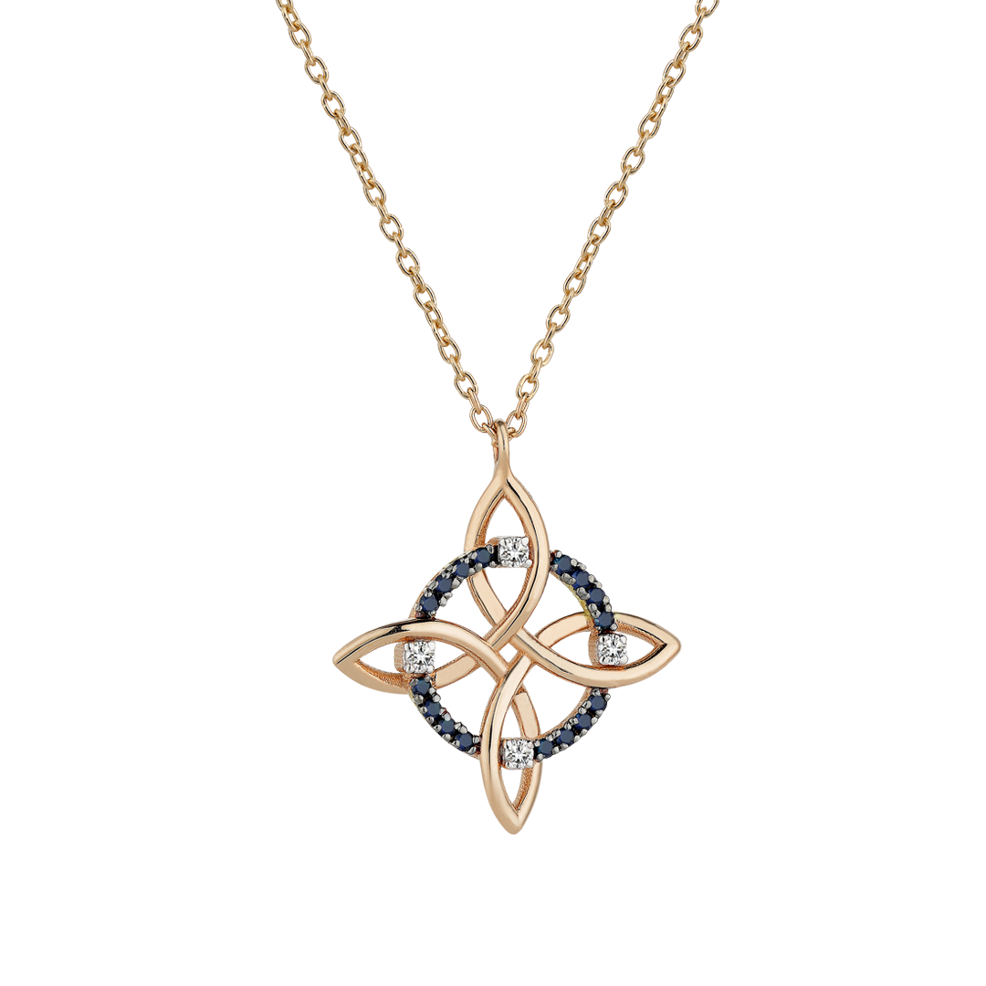 Rose gold hot sale knot necklace